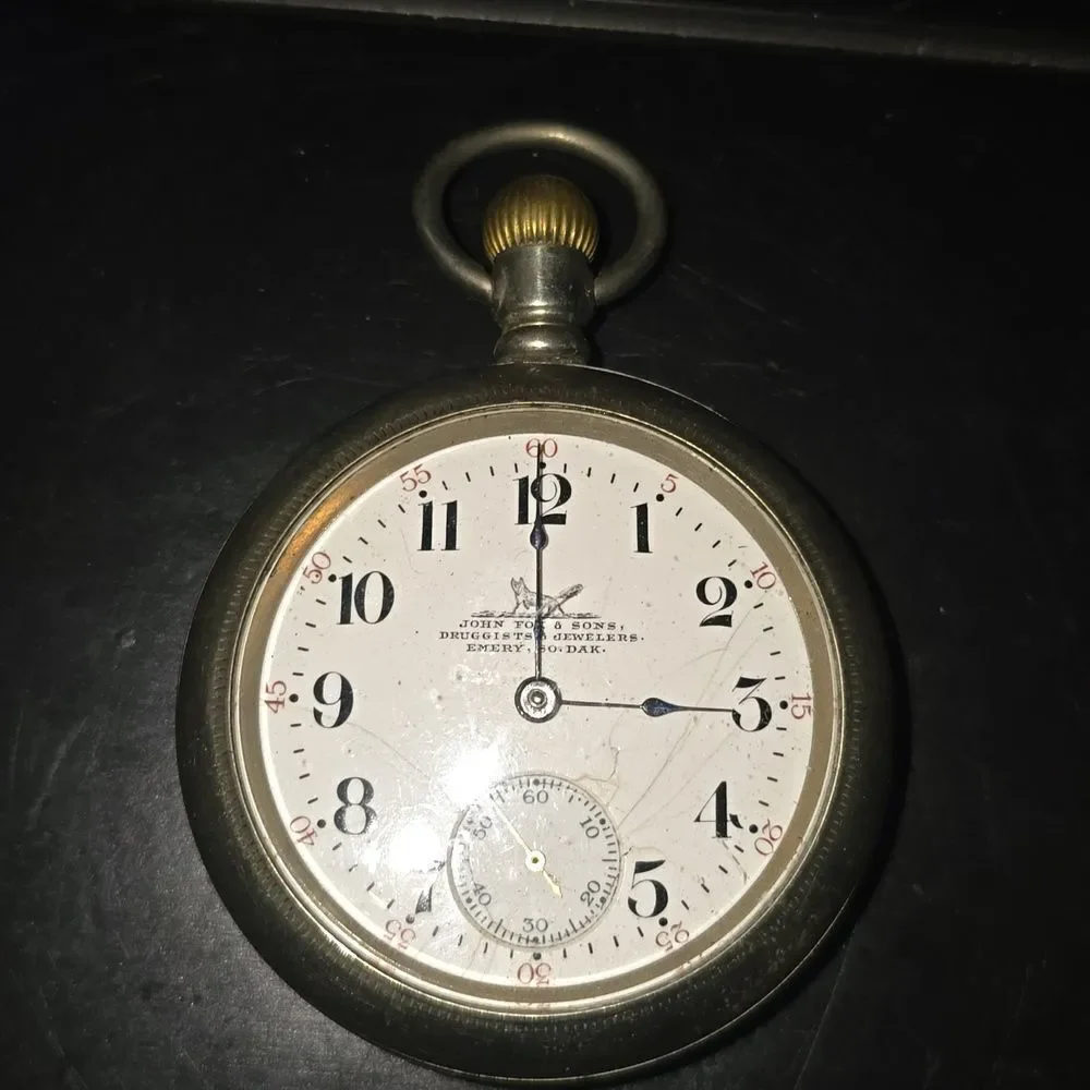 Emery So. Dak Vintage Men'sPocket Watch! 1920' or 30's